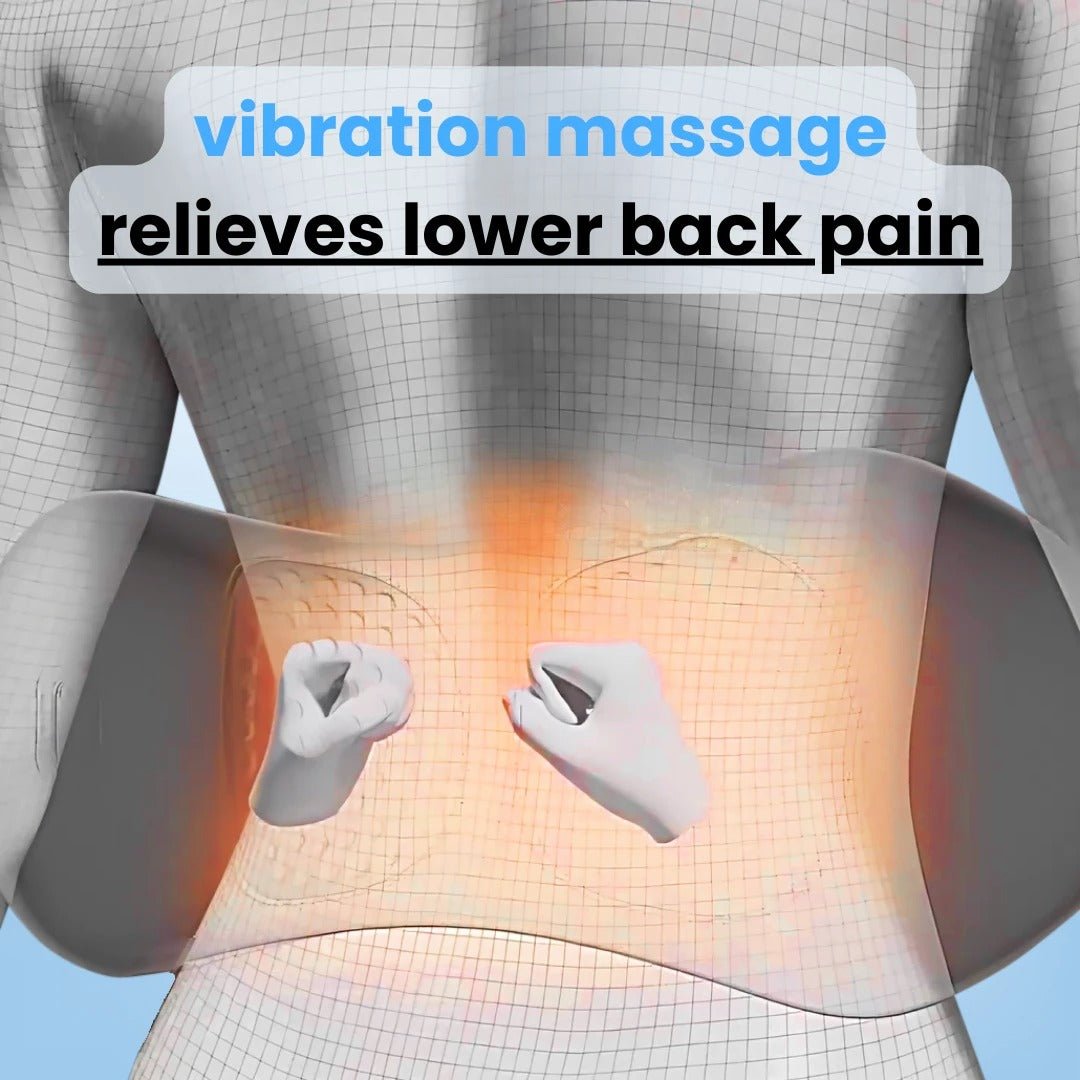 Vibration massage device designed to alleviate lower back pain effectively and comfortably.