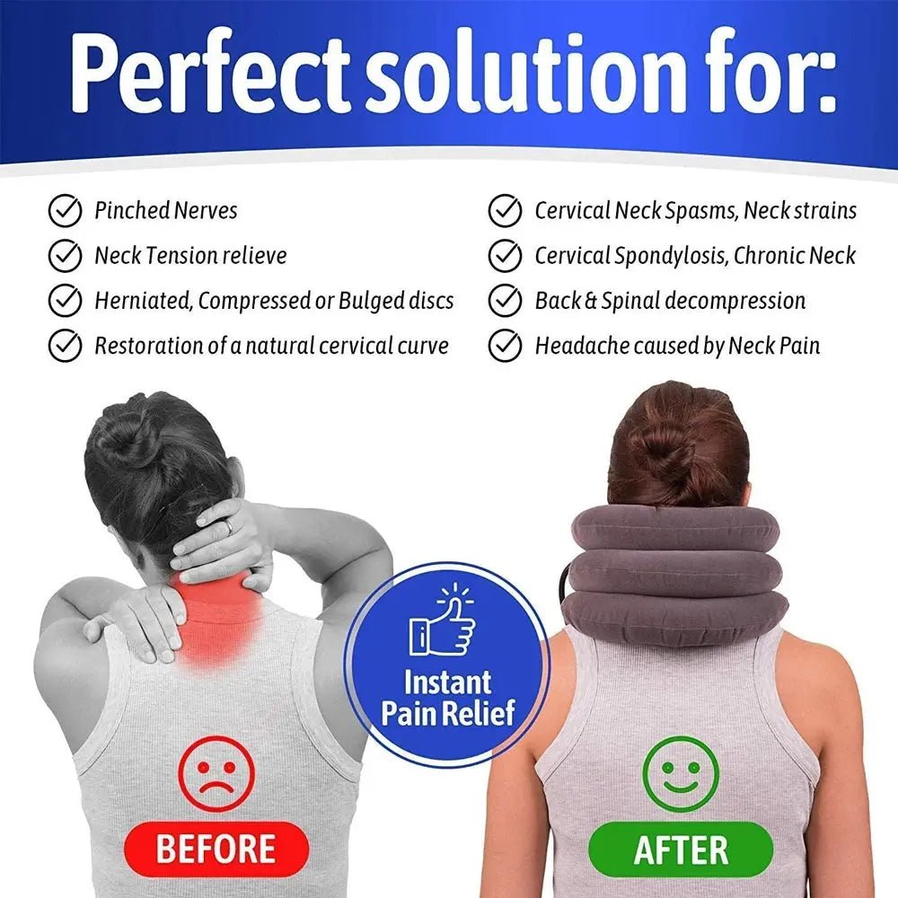 Inflatable Neck Traction Device – Relieve Pain, Improve Posture - Relaxify