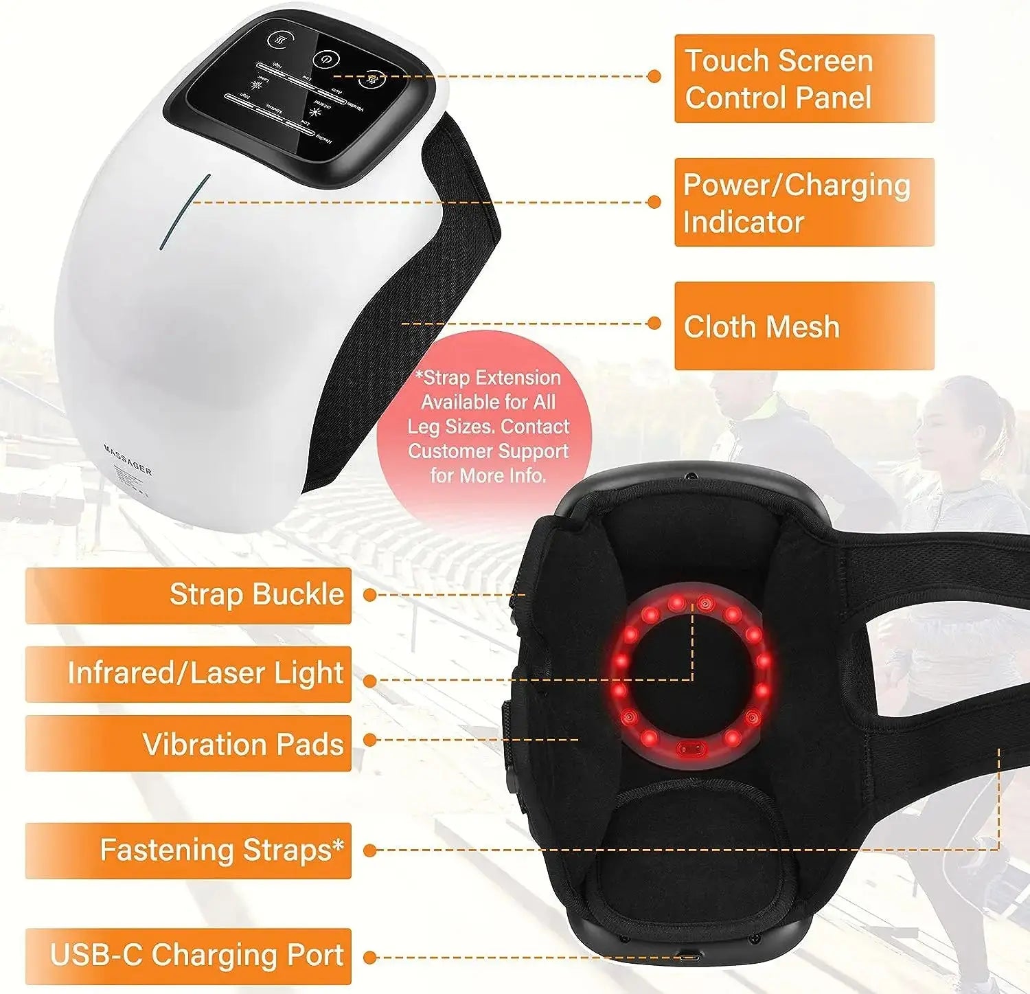 Knee Massager – Infrared Heat & Vibration for Pain Relief - Relaxify